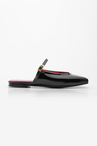 Kadın Günlük Terlik Bizam - Siyah Rugan