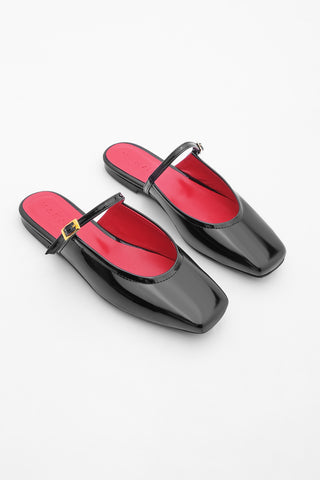 Kadın Günlük Terlik Bizam - Siyah Rugan