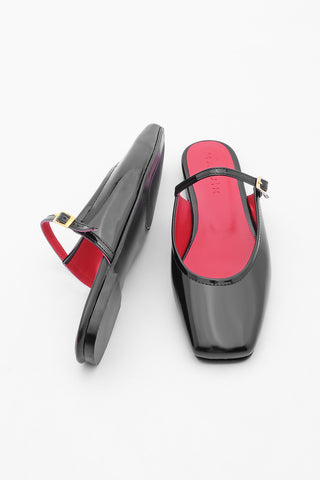 Kadın Günlük Terlik Bizam - Siyah Rugan