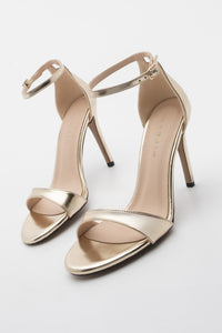 Kadın Bantlı İnce Topuklu Sandalet Torhen - Altın
