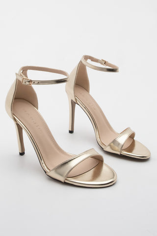 Kadın Bantlı Topuklu Sandalet Torhen - Altın