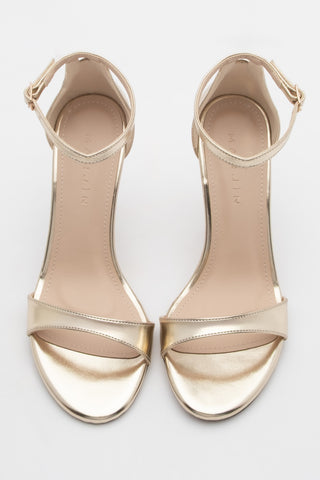 Kadın Bantlı Topuklu Sandalet Torhen - Altın