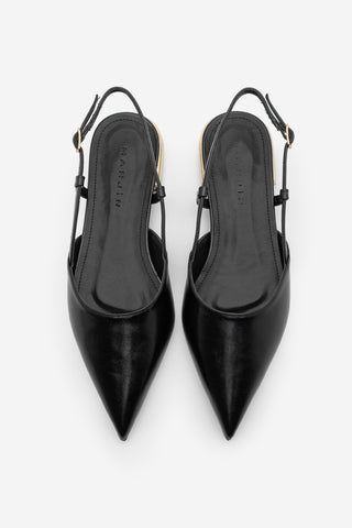 Kadın Sivri Burun Arkası Açık Babet Segos - Siyah