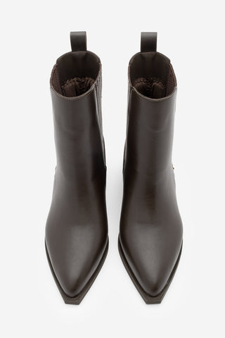 Kadın Sivri Burun Topuklu Bot Alura - Kahve