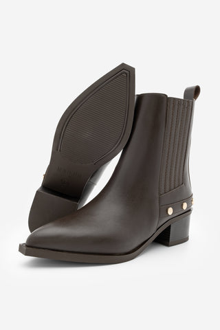 Kadın Sivri Burun Topuklu Bot Alura - Kahve