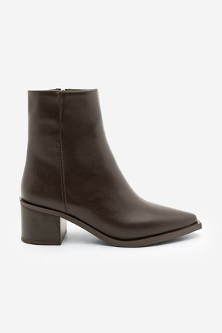 Kadın Sivri Burun Topuklu Bot Vorsis - Kahve