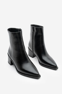 Kadın Sivri Burun Topuklu Bot Vorsis - Siyah