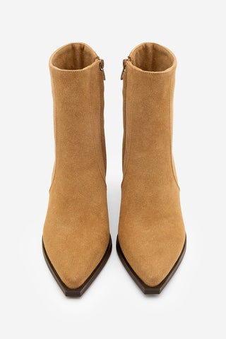 Kadın Topuklu Bot Ranka - Taba Süet