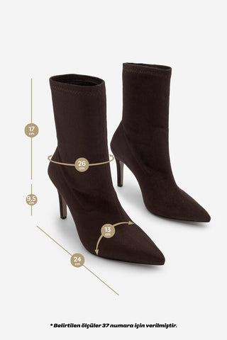 Kadın Streç Topuklu Bot Pesina - Kahve