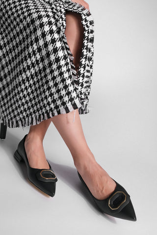 Kadın Tokalı Babet Pisare - Siyah