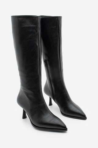 Kadın Sivri Burun Topuklu Çizme Lavisa - Siyah
