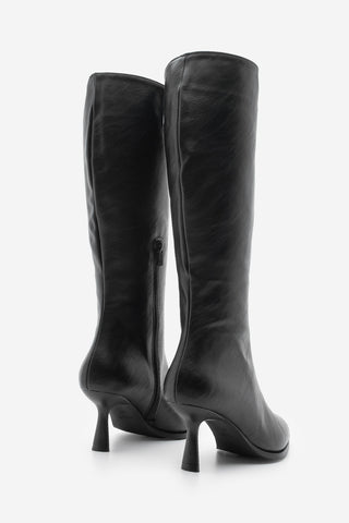 Kadın Sivri Burun Topuklu Çizme Lavisa - Siyah