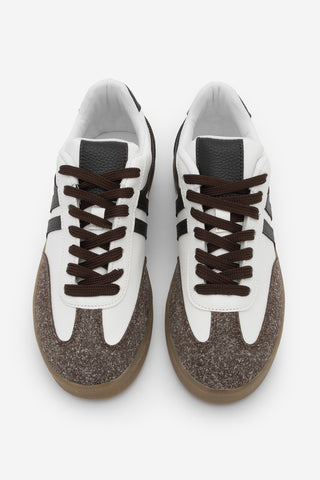 Kadın Sneaker Bağcıklı Spor Ayakkabı Enoy - Kahve