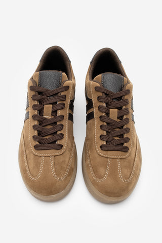 Kadın Sneaker Bağcıklı Spor Ayakkabı Tiyone - Taba