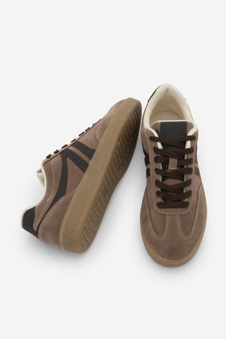 Kadın Sneaker Bağcıklı Spor Ayakkabı Tiyone - Vizon