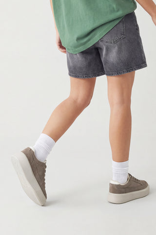 Kadın Sneaker Kalın Taban Spor Ayakkabı Domen - Vizon Süet