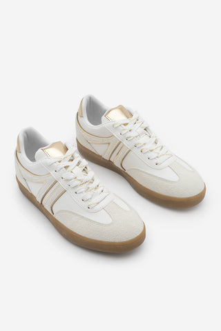 Kadın Sneaker Bağcıklı Spor Ayakkabı Denor - Altın