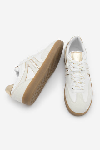 Kadın Sneaker Bağcıklı Spor Ayakkabı Denor - Altın