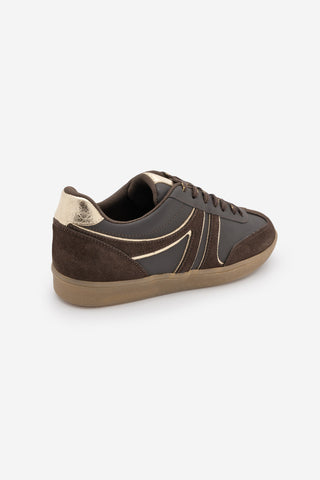 Kadın Sneaker Bağcıklı Spor Ayakkabı Denor - Kahve