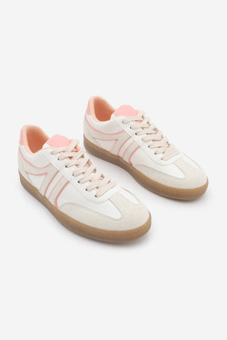 Kadın Sneaker Bağcıklı Spor Ayakkabı Denor - Pembe