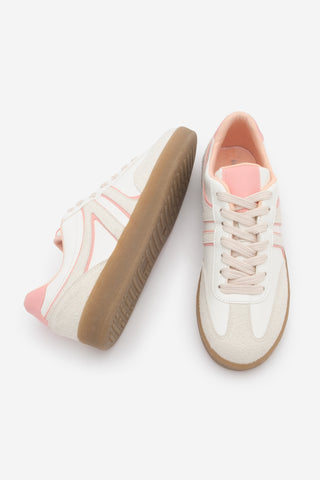 Kadın Sneaker Bağcıklı Spor Ayakkabı Denor - Pembe