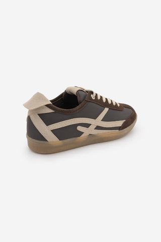 Kadın Sneaker Bağcıklı Spor Ayakkabı Alvena - Kahve Süet