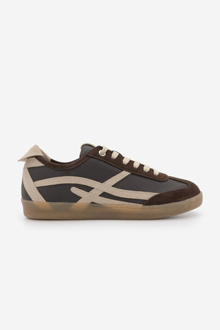 Kadın Sneaker Bağcıklı Spor Ayakkabı Alvena - Kahve Süet