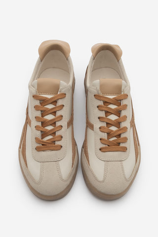 Kadın Sneaker Bağcıklı Spor Ayakkabı Alvena - Camel
