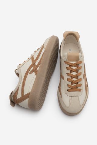 Kadın Sneaker Bağcıklı Spor Ayakkabı Alvena - Camel