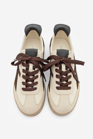 Kadın Sneaker Bağcıklı Spor Ayakkabı Alvena - Kahve