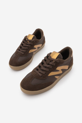 Kadın Sneaker Bağcıklı Spor Ayakkabı Starse - Altın Kahve