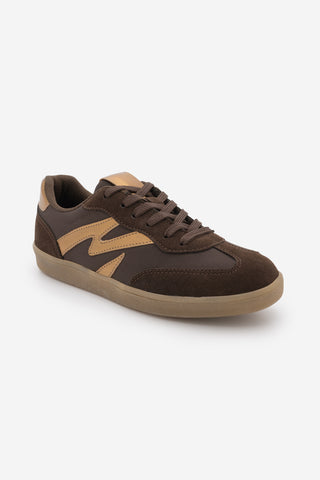 Kadın Sneaker Bağcıklı Spor Ayakkabı Starse - Altın Kahve