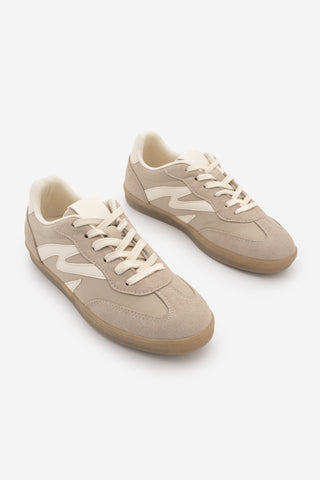 Kadın Sneaker Bağcıklı Spor Ayakkabı Starse - Bej