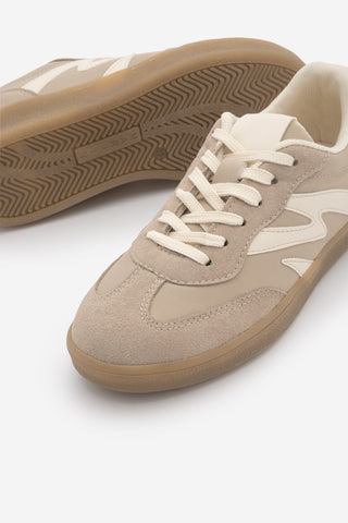 Kadın Sneaker Bağcıklı Spor Ayakkabı Starse - Bej
