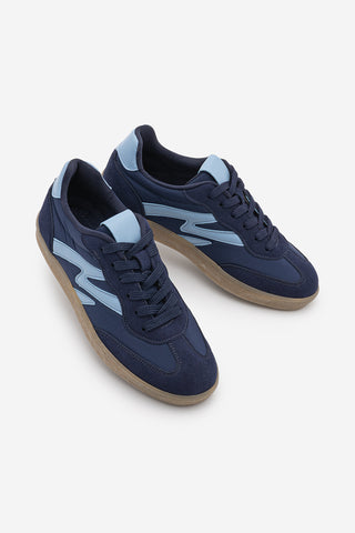 Kadın Sneaker Bağcıklı Süet Spor Ayakkabı Starse - Lacivert Süet