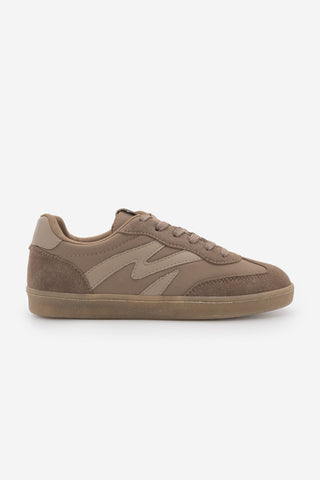 Kadın Sneaker Bağcıklı Süet Spor Ayakkabı Starse - Vizon