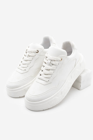 Kadın Sneaker Baskılı Spor Ayakkabı Maysa - Beyaz