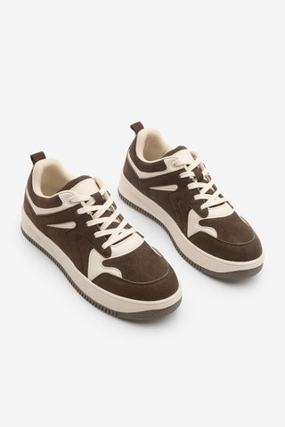 Kadın Sneaker Spor Ayakkabı Gosfin - Kahve Süet