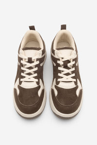 Kadın Sneaker Spor Ayakkabı Gosfin - Kahve Süet