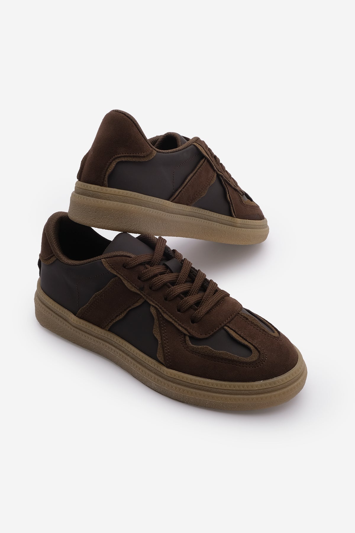 Kadın Sneaker Spor Ayakkabı Mistav Kahve | Marjin