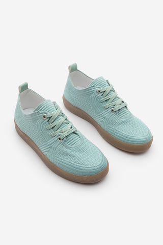 Kadın Sneaker İşlemeli Nakışlı Spor Ayakkabı Valgin - Su Yeşili