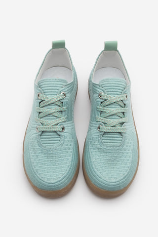 Kadın Sneaker İşlemeli Nakışlı Spor Ayakkabı Valgin - Su Yeşili