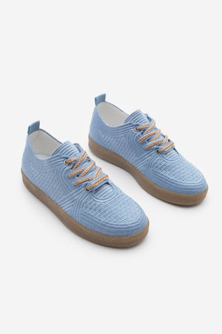 Kadın Sneaker İşlemeli Nakışlı Spor Ayakkabı Nolen - Mavi