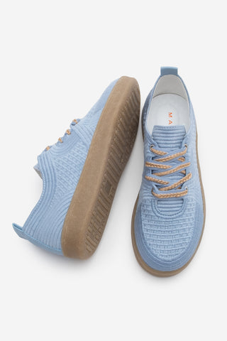 Kadın Sneaker İşlemeli Nakışlı Spor Ayakkabı Nolen - Mavi