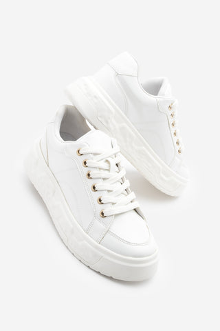Kadın Sneaker Kalın Taban Spor Ayakkabı Bekor - Beyaz