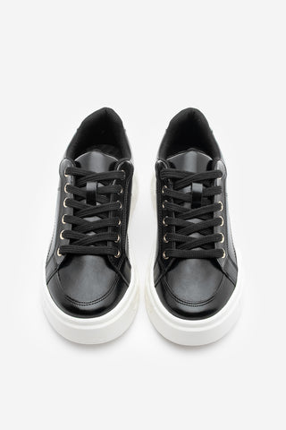 Kadın Sneaker Kalın Taban Spor Ayakkabı Bekor - Siyah