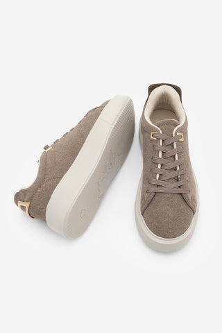 Kadın Sneaker Kalın Taban Spor Ayakkabı Rofke - Vizon Süet