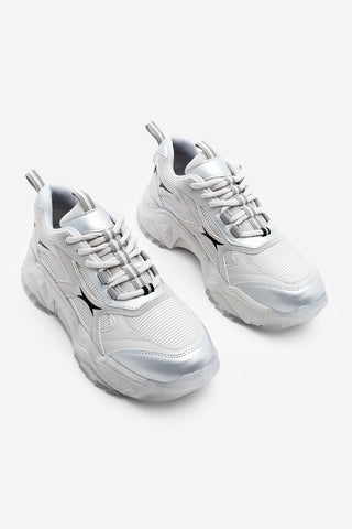 Kadın Sneaker Spor Ayakkabı Mizon - Gümüş