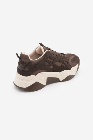 Kadın Sneaker Bağcıklı Spor Ayakkabı Pizen - Kahve