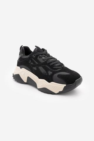 Kadın Sneaker Bağcıklı Spor Ayakkabı Pizen - Siyah